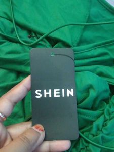 Emerald Green Cut-Out Ruched Midi Dress
