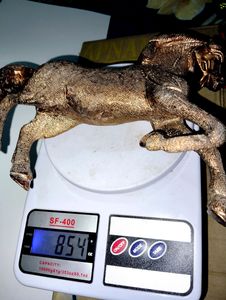 1kg RARE Aluminum Metal Horse Golden Colour