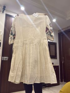 Embroidered Cream dress