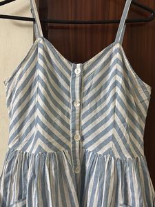Blue &amp; White Striped Sundress