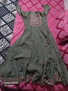 Embroided Anarkali Long Flare Dress