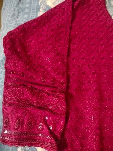 Elegant Maroon Embroidered chikankari Kurta