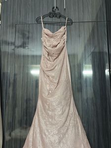 Sparkly Pink Spaghetti Strap Gown