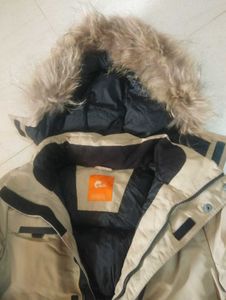 Warm Beige Puffer Winter Jacket