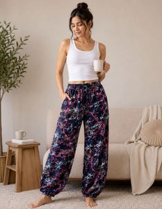 Boho Floral Print Palazzo Pants