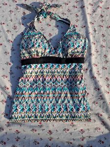 Boho Print padded Halter Neck Top