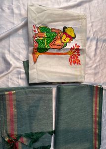 Hand Painting Suit Set With Duptta