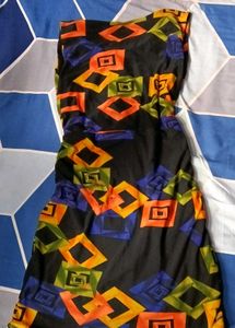 Stylish Black Dress with Geometric Print