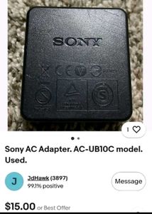 Original Sony UB-10C USB Power Adapter