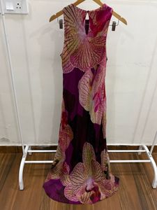 Orchid Printed Embellished Maxi Dress