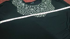 Elegant Black Tunic with Unique Neckline