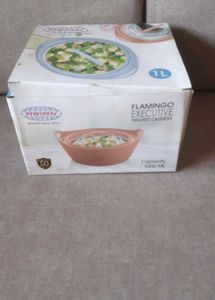 Unused Asian Flamingo Insulated Casserol