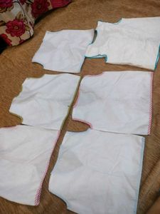 Bundle of 6 White Baby Tops