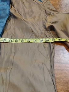 Elegant Gold &amp; Blue Dhoopchaun Shirt