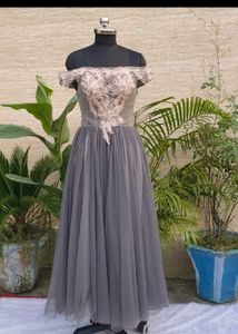 Elegant Off-Shoulder Lace Gown