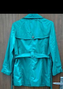CROCODILE Green Trench Coat