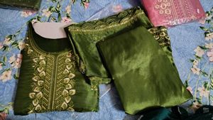 New Embroidered Silk Kurta Set