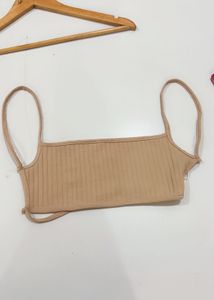 Ribbed Square Neck backless bralette