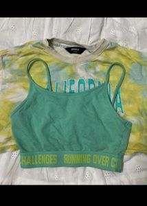 California Tie-Dye Crop Tee 🌿💙