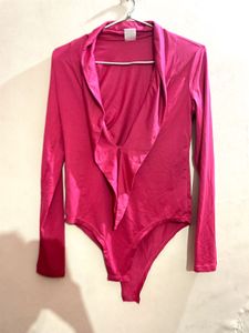 Hot Pink Long Sleeve Bodysuit