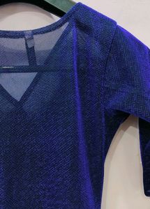 Blue Velvet Dress