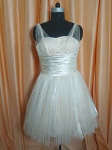 Elegant White Tulle Party Dress