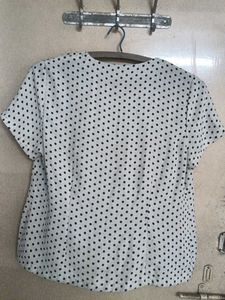 Polka Dot Button-Up Blouse