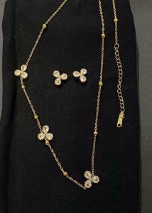 Anti-tarnish Sparkling  Necklace &amp; Earring S