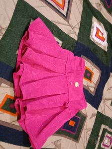 Girls Pink Pleated Skirt