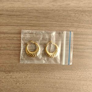 18k Gold Plated Waterproof Hoop Earrings