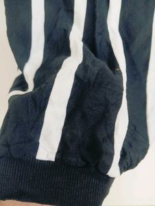 Chic Black &amp; White Striped Wrap Top