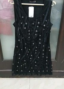 Black Embellished Dress - S/M Size