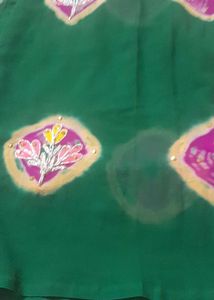 Emerald Green Saree with Floral Motifs