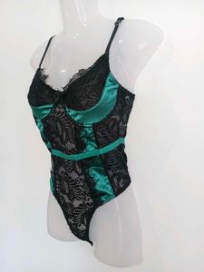 Lace &amp; Satin Bodysuit