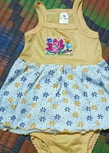 Girls Frock And Shorts Set -5 Pcs Pack