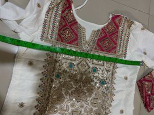 white Embroidered Kurta Set