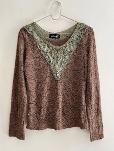 Lace Detailed Long Sleeve Top