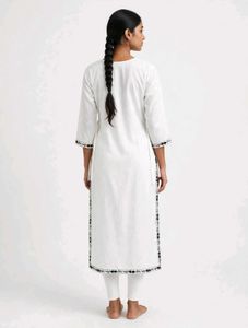 White Embroidered Kurta