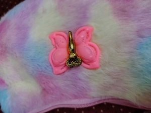 New Fuzzy Rainbow Butterfly Bag