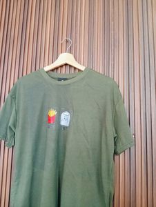 Olive Green Graphic T-Shirt