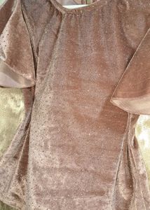 🌟Sparkly Velvet Flutter Sleeve Top🤩