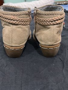 Cozy Tan Suede Ankle Boots