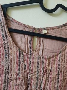 Striped Sleeveless kurti with coat