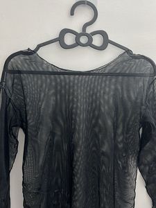 Sheer Black Long Sleeve Top