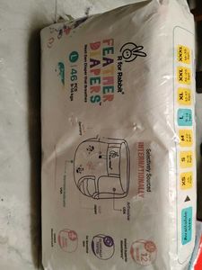 R for Rabbit Feather Diapers - L Size (46 pcs)