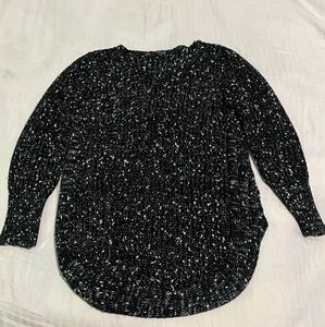 Cozy Black &amp; White Knit oversized Sweater