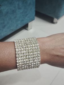 Sparkling Rhinestone Cuff Bracelet