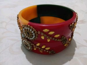 Exquisite multi  Bangles with Embellishments