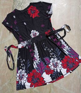Madame Floral Frock-Style Tunic Top