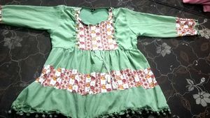 Green Ethnic top with Print